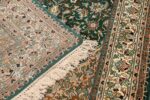Kashan Floral Design Silk Rug/carpet from Kashmir – Green (4×6 ft) - Image 3