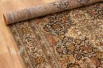 Exquisite Kashan Design Silk Rug (4×6 ft) Shades of Black & Beige, Handcrafted in Kashmir - Image 2