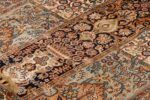 Hamdaan Design Shades of Blue and Badge Silk Rug from Kashmir 4×6 Feet - Image 10