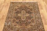 Exquisite Kashan Design Silk Rug (4×6 ft) Shades of Black & Beige, Handcrafted in Kashmir - Image 10