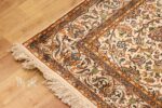 Tabrez Guldasta Design Silk Rug From Kashmir – Ivory (4×6 ft) - Image 6