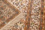Tabrez Guldasta Design Silk Rug From Kashmir – Ivory (4×6 ft) - Image 5