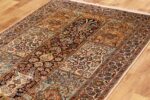 Hamdaan Design Shades of Blue and Badge Silk Rug from Kashmir 4×6 Feet - Image 7
