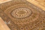 Gumbad Design Silk Rug – Badge and Green (4×6 ft), Handcrafted in Kashmir - Image 8