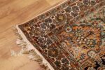 Hamdaan Design Shades of Blue and Badge Silk Rug from Kashmir 4×6 Feet - Image 8