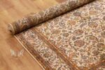 Tabrez Guldasta Design Silk Rug From Kashmir – Ivory (4×6 ft) - Image 3