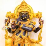 Hand-Carved Wooden Lord Krishna Statue (46 Inches) – Venugopala with Sacred Cow | Large Handmade Wooden Krishna Idol - Image 6