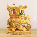 Hand Painted Shikar Scene Elephant