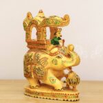 Hand Painted Shikar Scene Elephant - Image 2
