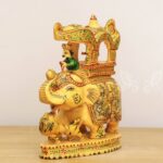 Hand Painted Shikar Scene Elephant - Image 4