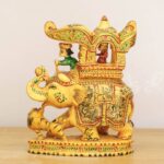 Hand Painted Shikar Scene Elephant - Image 5