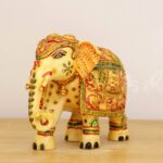 Hand Painted Gold Tribal Elephant