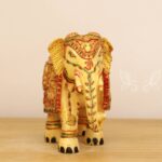 Hand Painted Gold Tribal Elephant - Image 3