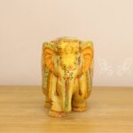 Hand Painted Mughal kings and Queens Elephant - Image 4