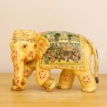 Hand Painted Procession Scene Elephant - Image 5