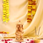 Hand-Carved Wood Ganesha Idol – Divine Artistry in Every Detail - Image 2