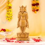 13-Inch Brahma Wood Carving – Handcrafted Elegance - Image 3