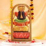 Handcrafted 18″ Ganesha Statue with Gold Accents - Image 2
