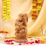 Hand-Carved Wood Ganesha Idol – Divine Artistry in Every Detail - Image 2