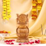 Hand-Carved Wood Ganesha Idol – Divine Artistry in Every Detail - Image 4