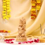 Hand-Carved Wood Ganesha Idol – Divine Artistry in Every Detail - Image 4