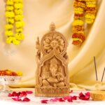 Hand-Carved Wood Ganesha Idol – Divine Artistry in Every Detail - Image 3