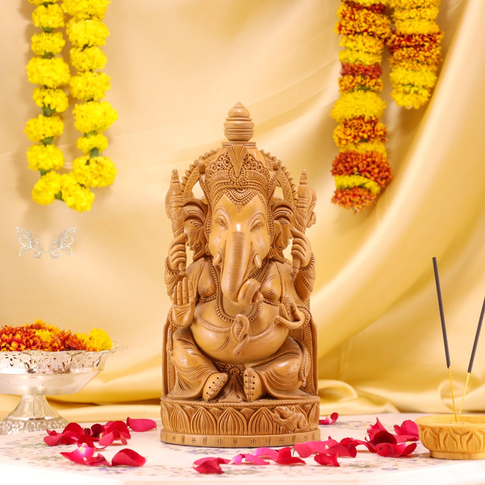 wood-carving-ganesh-8-scaled-1.jpg Hand-Carved Wood Ganesha Idol – Divine Artistry in Every Detail - Image 1